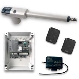 Kit Batiente NICE TOO 3000, para 1 hoja, capacidad 3 mts y 300 kgs, 230VAC, 24 ciclos/hora, conexión a cerradura eléctrica, desa