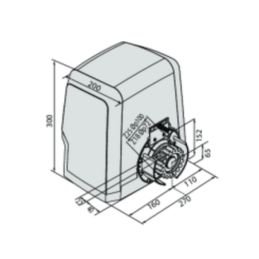 Kit motor BFT Ares BT A1000, corredera capacidad 1000kg de arrastre, 200 ciclos diarios, velocidad hasta 9 mts por minuto. Inclu