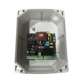 Central electrónica con caja de montaje, para batiente de 1 y 2 hojas, para portones batiente de 220v, receptor incorporado con 