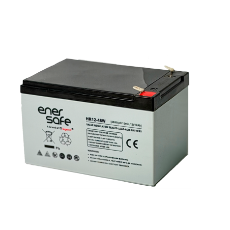 Batería UPS Enersafe 12V/12Ah · respaldo energético · CCTV · networking Solutimp