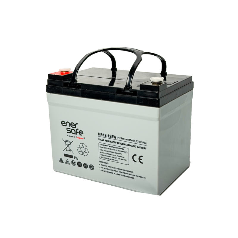 Batería UPS Enersafe 12V/33Ah · respaldo energético · CCTV · networking Solutimp