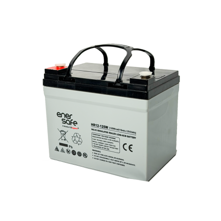 Batería UPS Enersafe 12V/33Ah · respaldo energético · CCTV · networking Solutimp