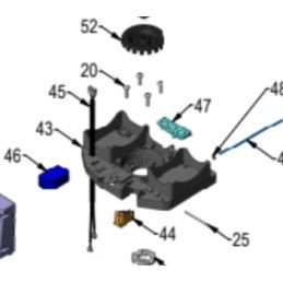 Base plástica motor D10 (Sandwich Plate), (43) D10 Sandwich Plate, SERVICIO TECNICO