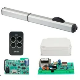 kit batiente FAAC 400SB, para hojas hasta 4 mts, uso intensivo. Incluye 1 brazo Faac 400SB, receptor controles remoto, 2 control