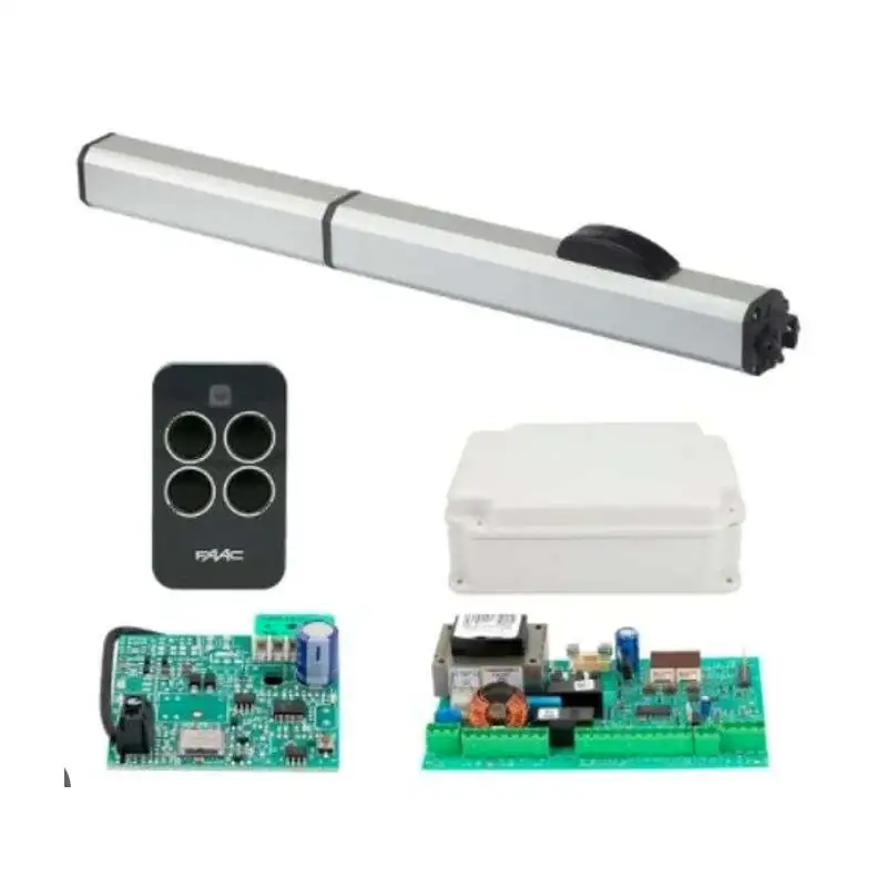 kit batiente FAAC 400SB, para hojas hasta 4 mts, uso intensivo. Incluye 1 brazo Faac 400SB, receptor controles remoto, 2 control kit batiente FAAC 400SB, para hojas hasta 4 mts, uso intensivo. Incluye 1 brazo Faac 400SB, receptor controles remoto, 2 control
